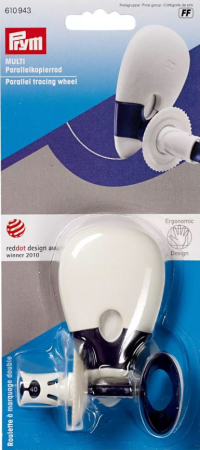 Prym Parallelkopierrad Multi Ergonomics – ergonomisches Kreiderad zum Markieren von Nahtzugaben auf Stoffen
